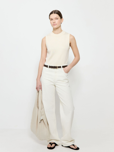 Жилет-майка из хлопка AROUND, цвет: бежевый, 219_36C01 купить онлайн