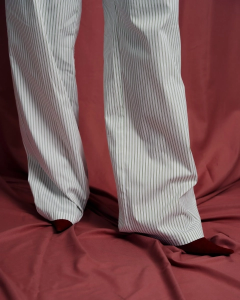 Брюки пижамные в полоску YONSRU, цвет: зеленый, YO-608 купить онлайн