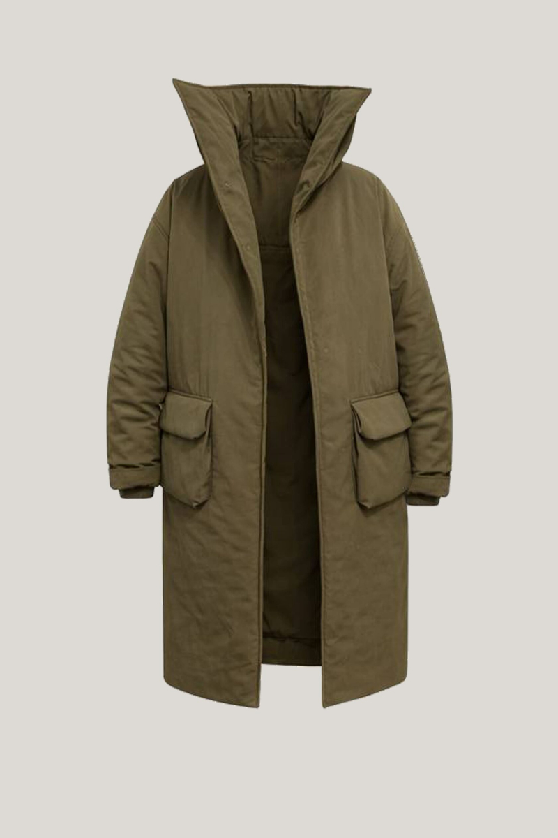 Куртка макси уютная UNKE, цвет: хаки, 2601C002P_GR купить онлайн