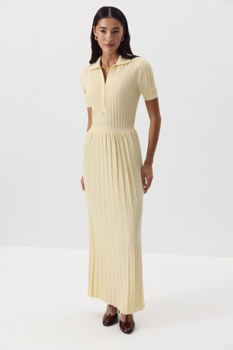 Платье-поло с шерстью Charmstore, цвет: белый, 306-40498-113 купить онлайн