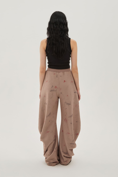 Брюки свободные UNKE, цвет: бежевый, 2601TR009C_P купить онлайн