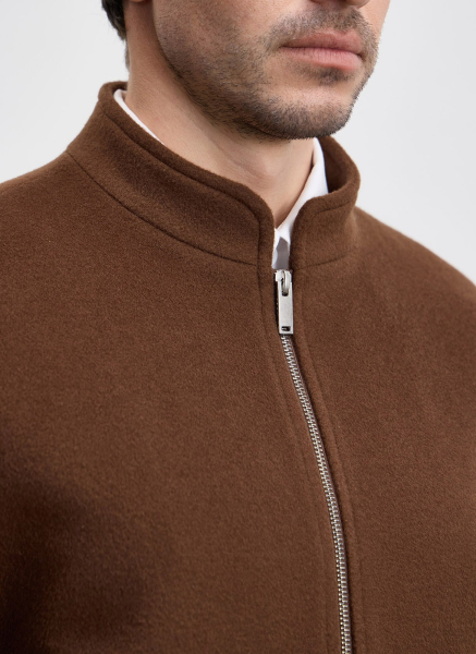 Бомбер из шерсти ALL WE NEED, цвет: коричневый,  купить онлайн
