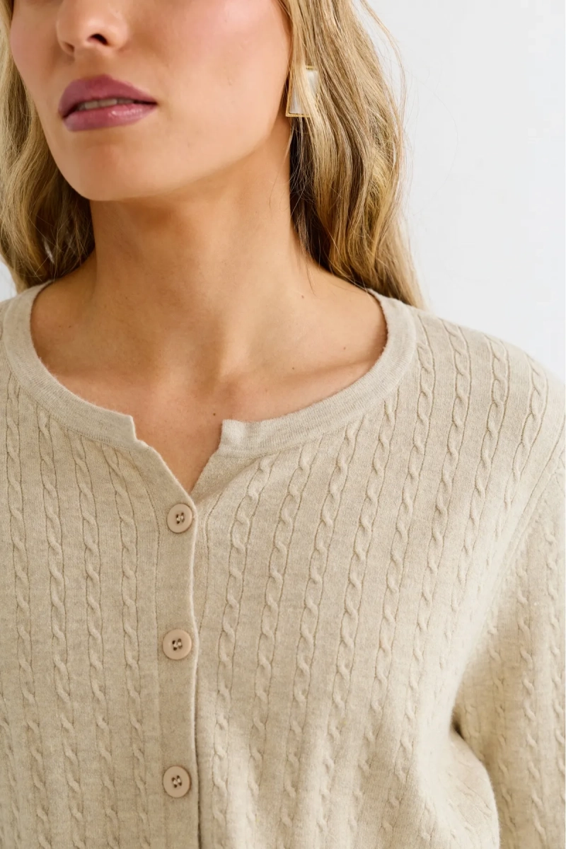 Кардиган тонкий Erist store, цвет: бежевый, НФ-00003175 купить онлайн