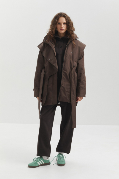 Куртка с воротником-стойкой marte, цвет: коричневый,  купить онлайн