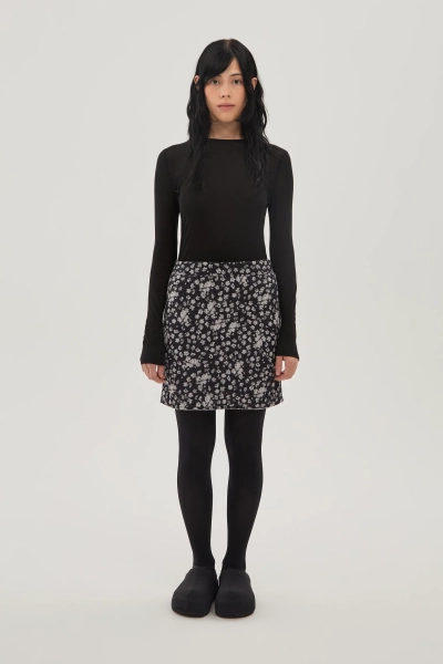 Юбка утепленная стеганная UNKE, цвет: Черный, 2601S004P_BL/Fl купить онлайн