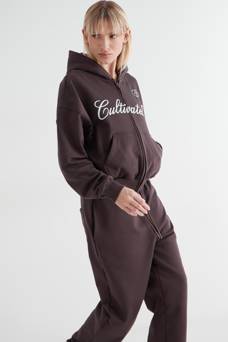 Худи на молнии «Город» CULTBASE, цвет: коричневый,  купить онлайн