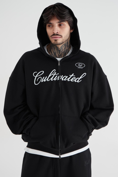 Худи на молнии «Город» CULTBASE, цвет: Черный,  купить онлайн