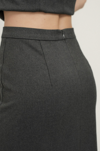 Костюмная юбка НИ ИМЕНИ, НИ ПОХОЖИХ, цвет: серый, 00-00000277 купить онлайн