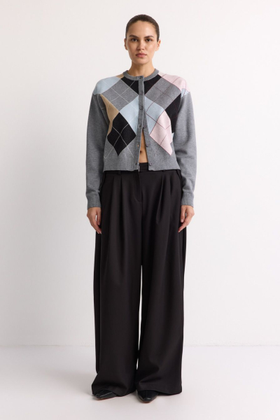 Брюки широкие с защипами TOPTOP, цвет: Черный, TTS.032.18768.900 купить онлайн