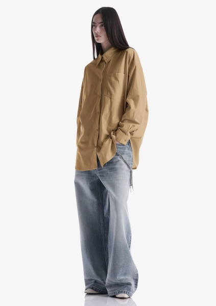 Рубашка из экозамши KRAKATAU, цвет: бежевый, Nw83-88 купить онлайн