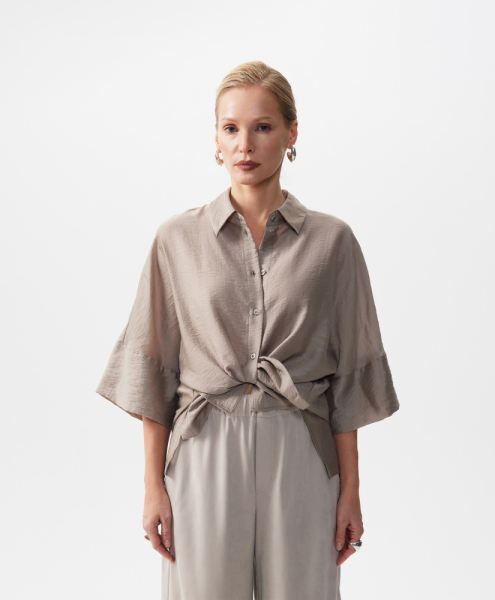 Блузка с коротким рукавом оверсайз