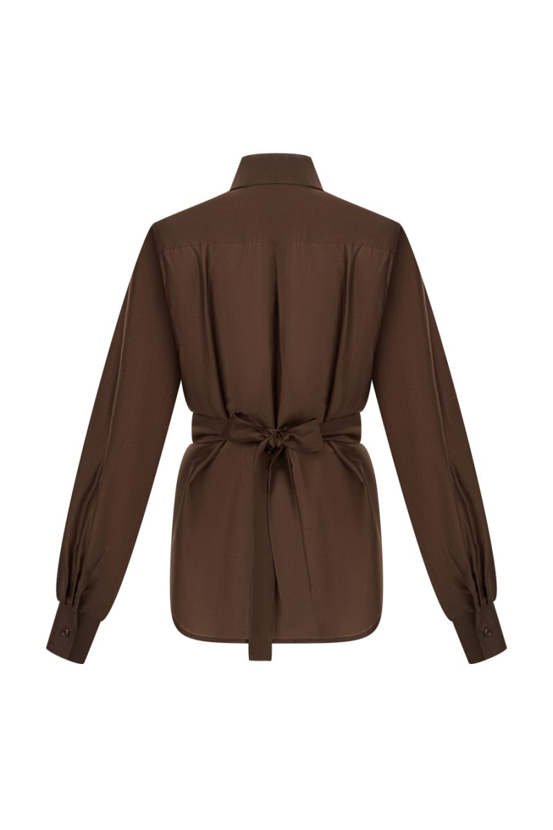 Блуза «Marble» CHUBA, цвет: коричневый,  купить онлайн Блуза «Marble» CHUBA, цвет: коричневый,  купить онлайн