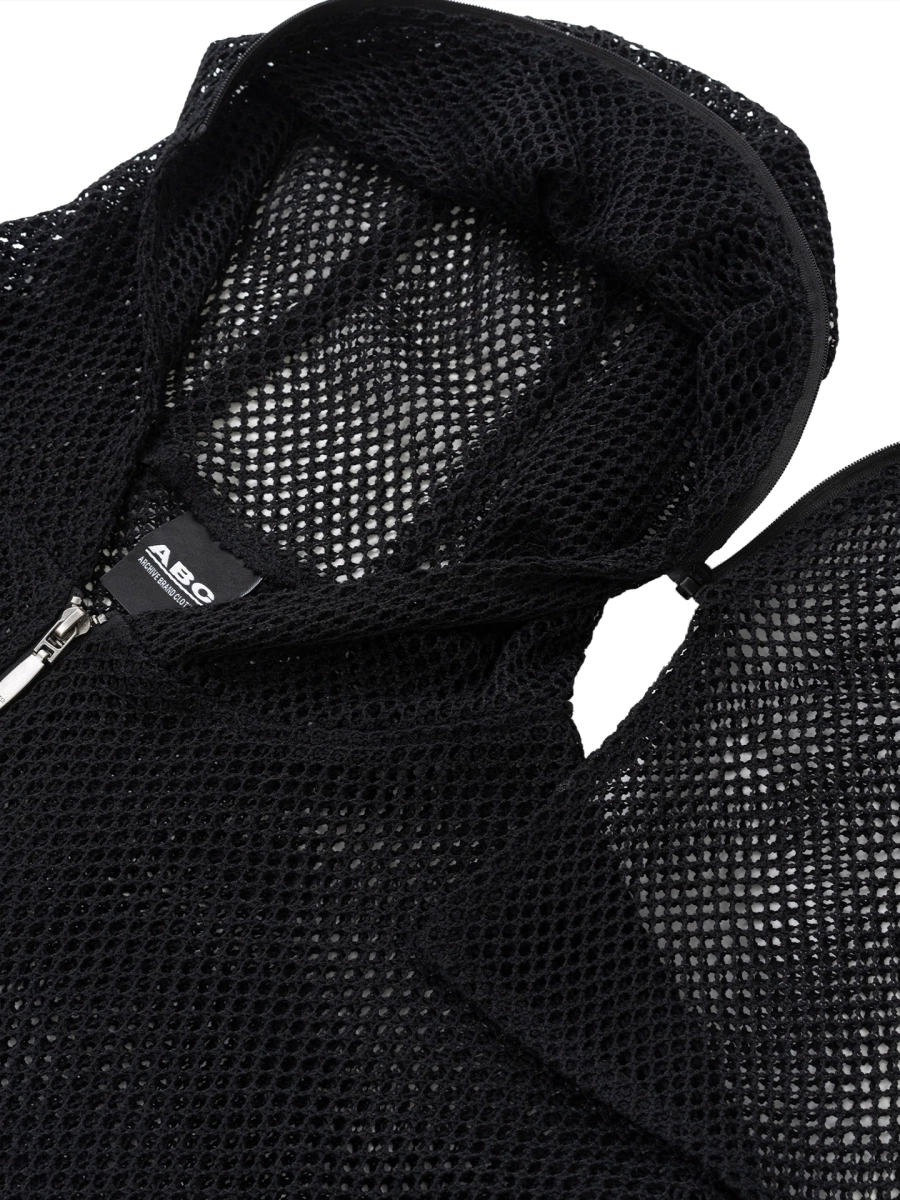 Худи на молнии из сетки ABC, цвет: Черный, 00-159 купить онлайн