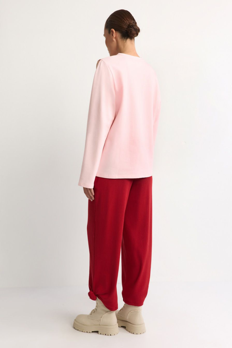 Лонгслив из смесового хлопка TOPTOP, цвет: розовый, TT.025.12361.300 купить онлайн