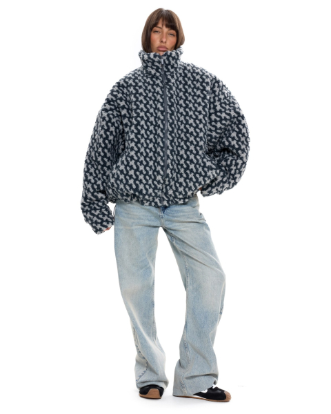 Бомбер Паттерн удлиненный Suborbia, цвет: графит, 007274 купить онлайн