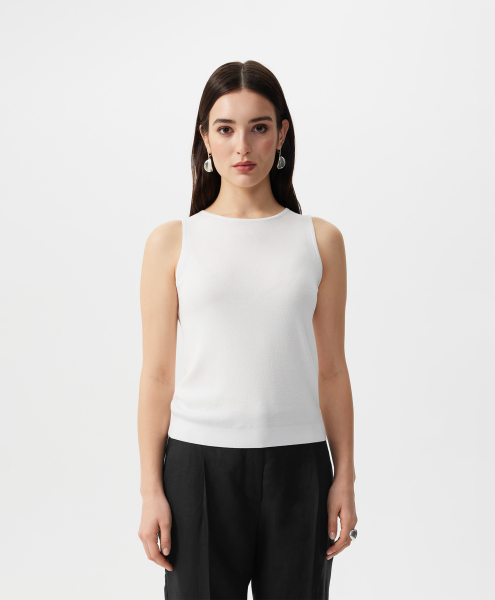 Топ полуприлегающего силуэта GLVR, цвет: белый, 126G21GAC3805 купить онлайн