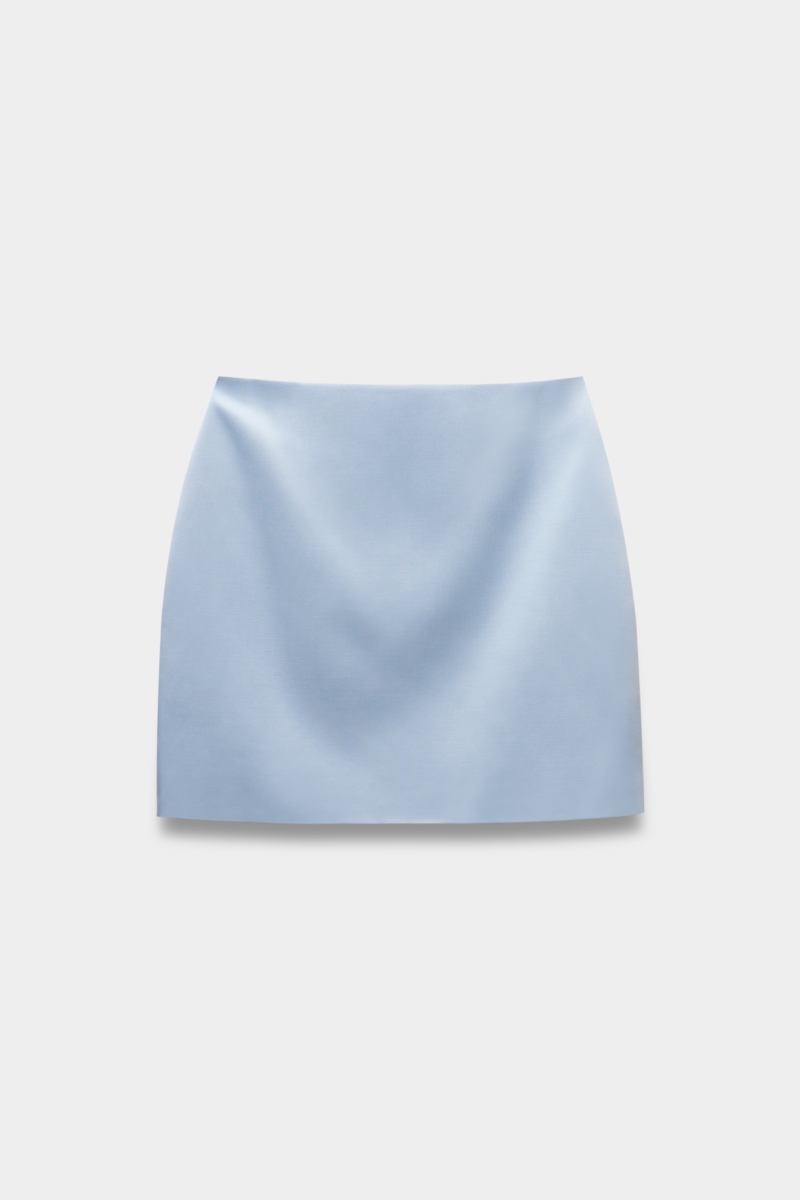 Юбка мини из сатина REFERT, цвет: голубой, 07-3861/4-2511 купить онлайн