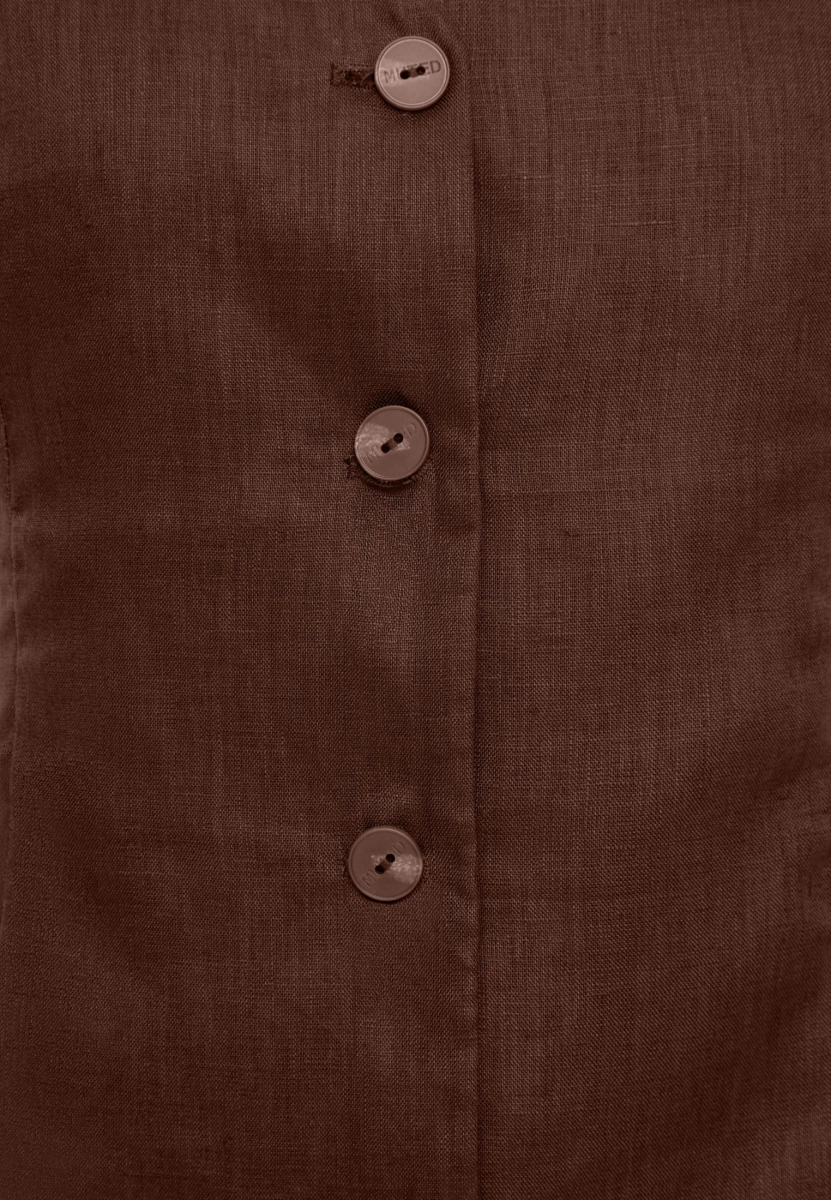 Женский жилет льняной MUTED, цвет: коричневый, 905310.WJKT0003_Brown купить онлайн