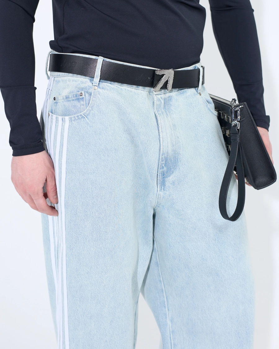 Джинсы с лампасами ASIA ST 71, цвет: серый, Ast71.jeans-stripes-gr купить онлайн