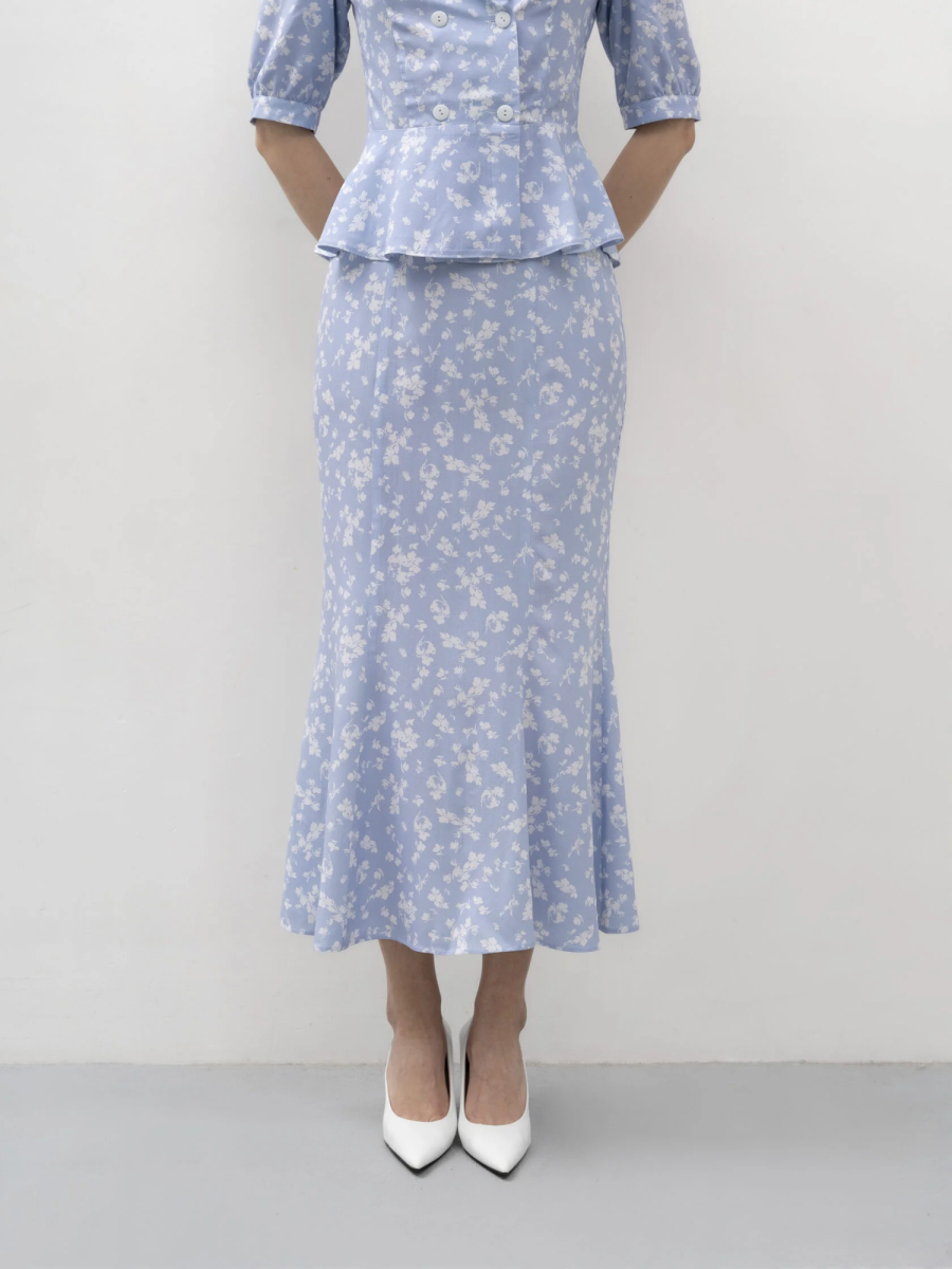 Юбка в цветочный принт