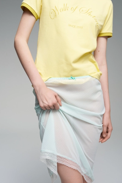 Футболка с принтом WALK OF SHAME, цвет: Желтый, TSH014/FW2526 купить онлайн