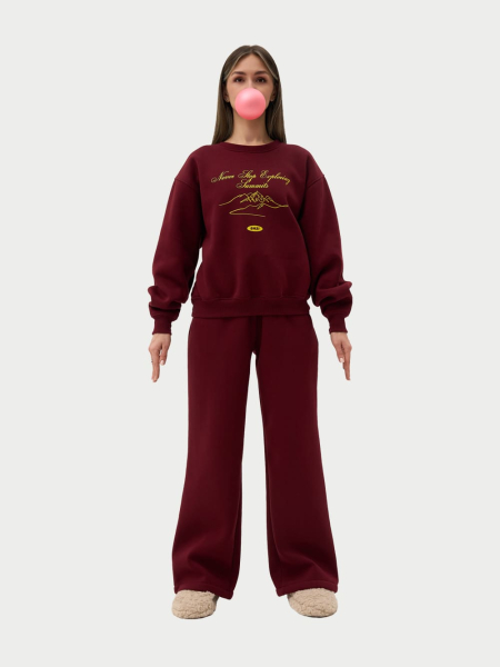 Свитшот с начесом ONSI, цвет: Бордовый,  купить онлайн