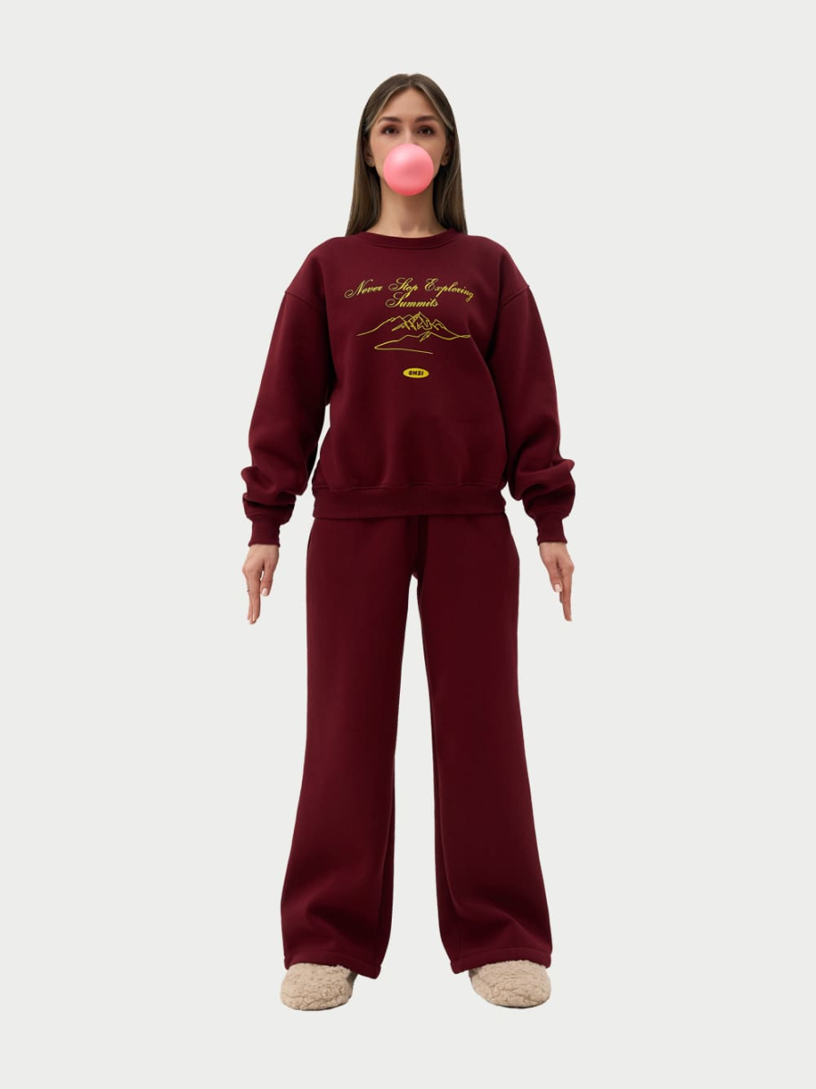 Свитшот с начесом ONSI, цвет: Бордовый,  купить онлайн