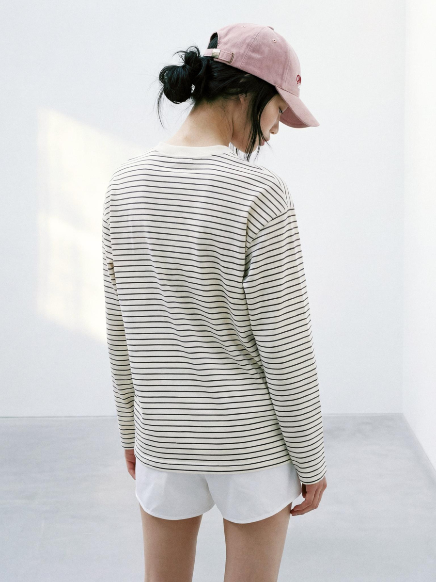 Лонгслив в полоску Chaika, цвет: белый, SS26LS07-101 купить онлайн