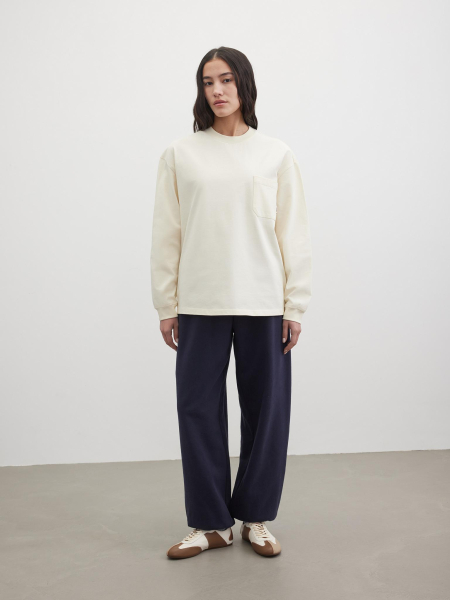 Лонгслив однотонный Chaika, цвет: белый, SS26LS01-01 купить онлайн