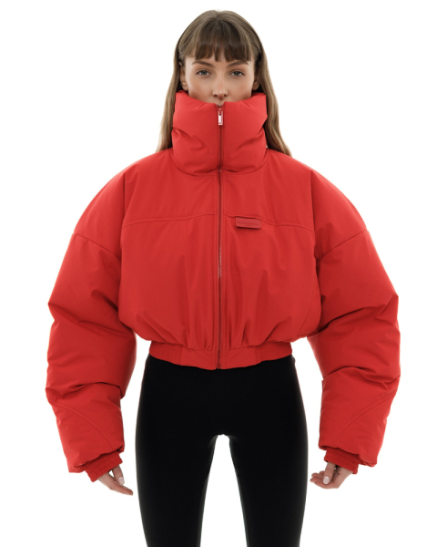 Бомбер с воротником-стойкой