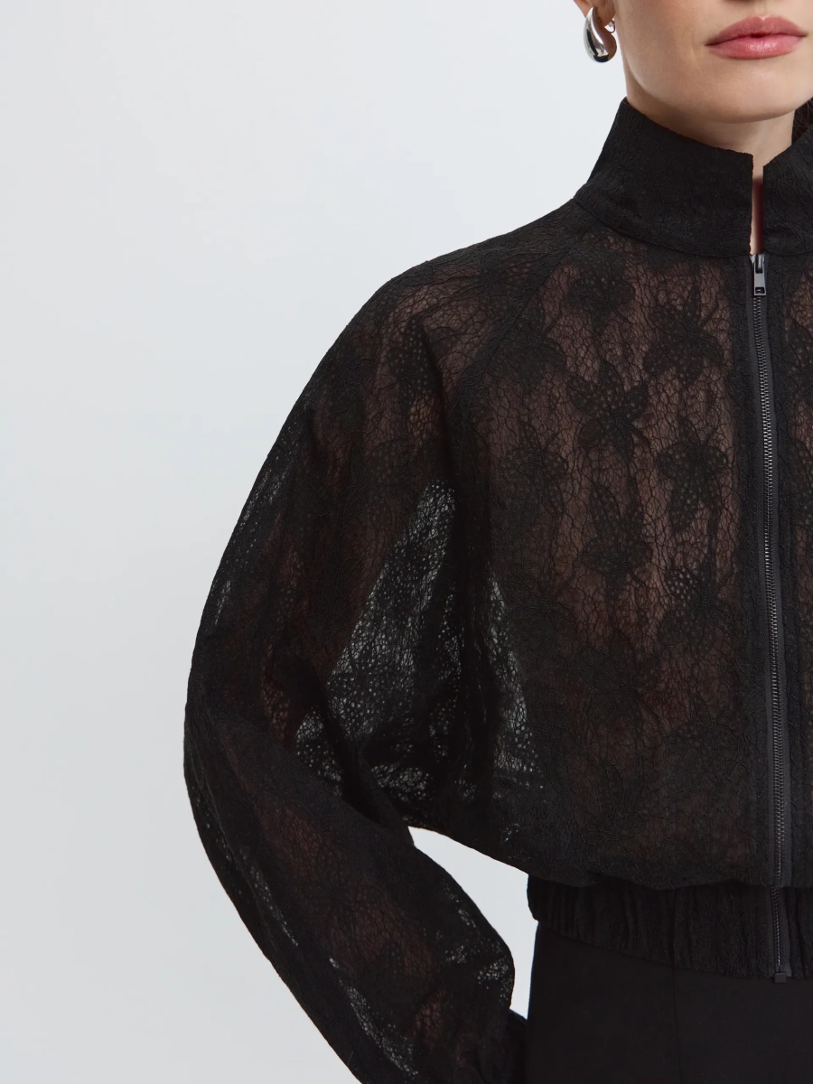Бомбер из кружева ANNA PEKUN, цвет: Черный, 47.2598.900 купить онлайн