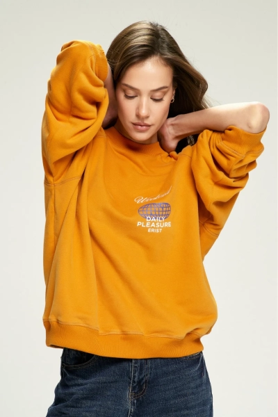 Свитшот базовый Over Saffron Erist store, цвет: оранжевый, НФ-00002531 купить онлайн Свитшот базовый Over Saffron Erist store, цвет: оранжевый, НФ-00002531 купить онлайн