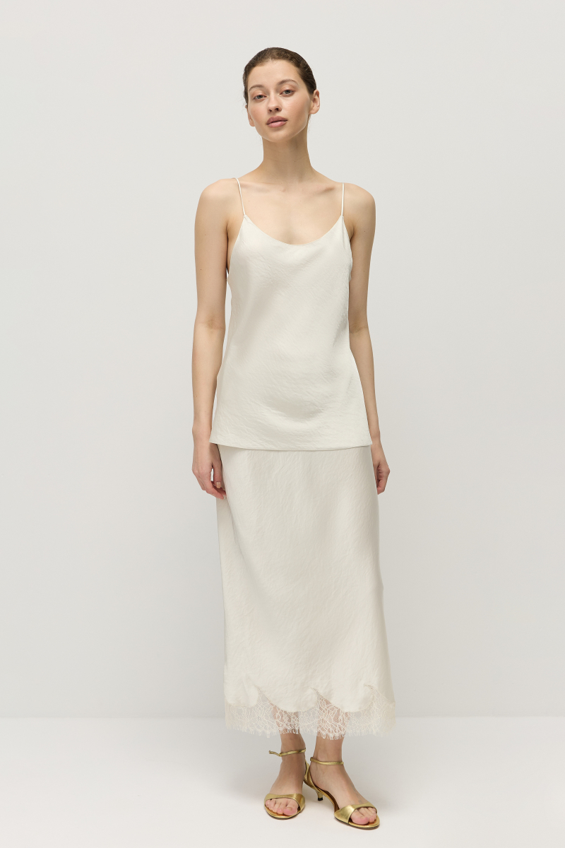 Топ на тонких бретелях AROUND, цвет: жемчужный, 269_62VPE02 купить онлайн