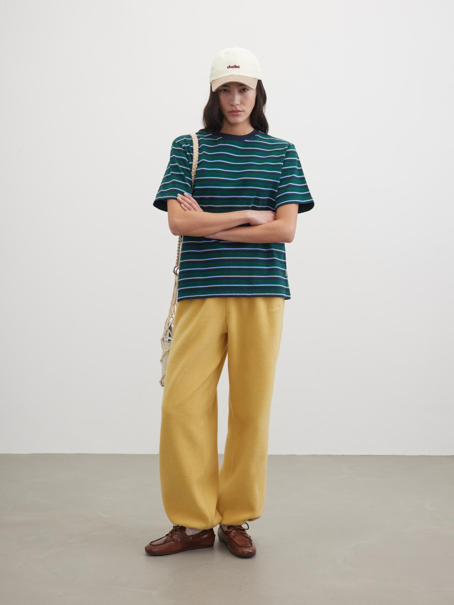 Футболка в полоску Chaika, цвет: зеленый, SS26TS03-180 купить онлайн