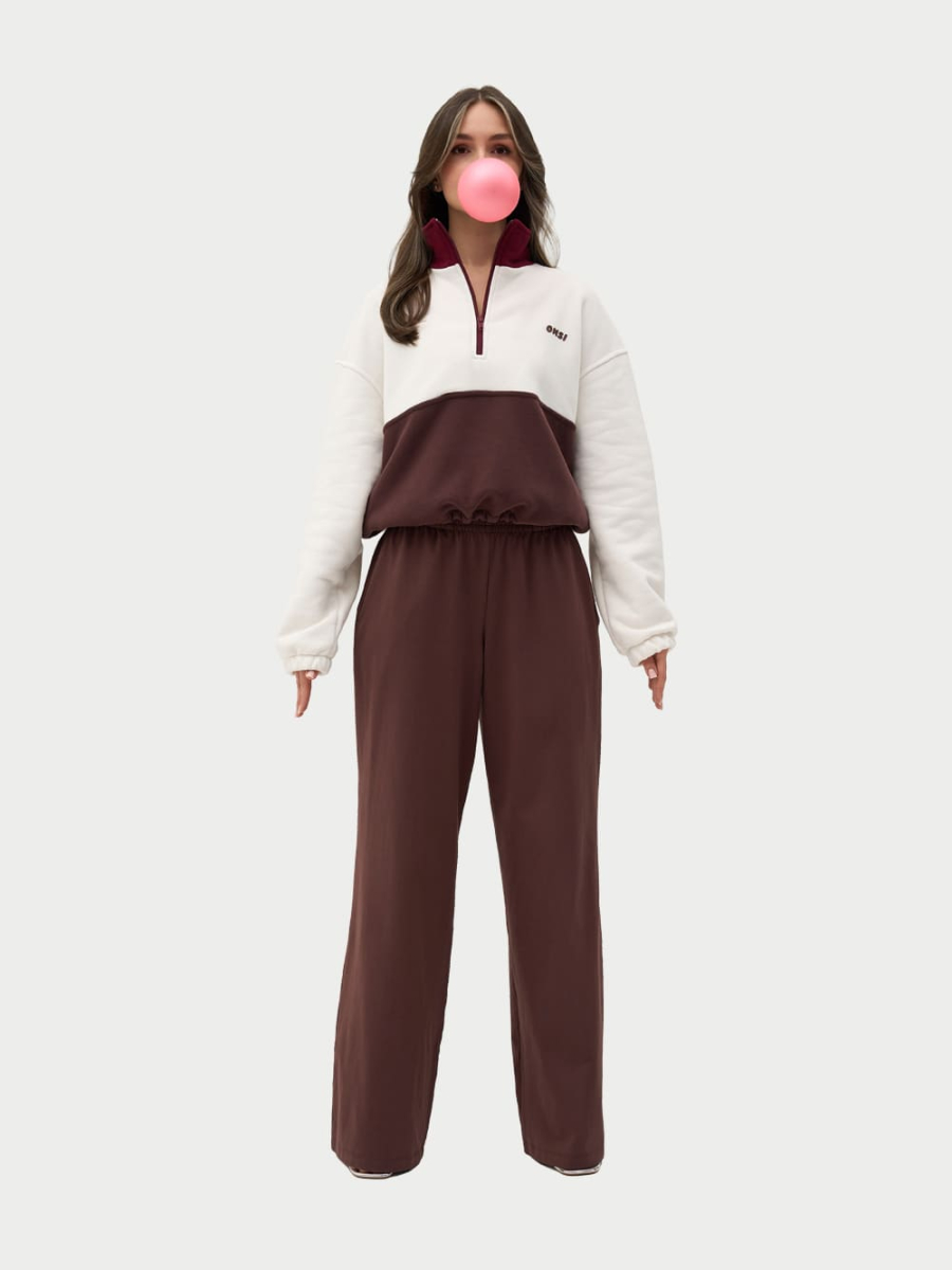 Штаны хлопковые ONSI, цвет: коричневый,  купить онлайн