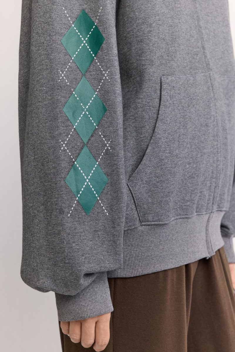 Худи с принтом TOPTOP, цвет: серый, TT.054.17841.801 купить онлайн