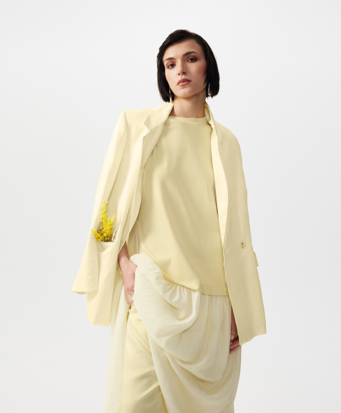 Платье макси комбинированное GLVR, цвет: Желтый, 126G24GAC2501 купить онлайн