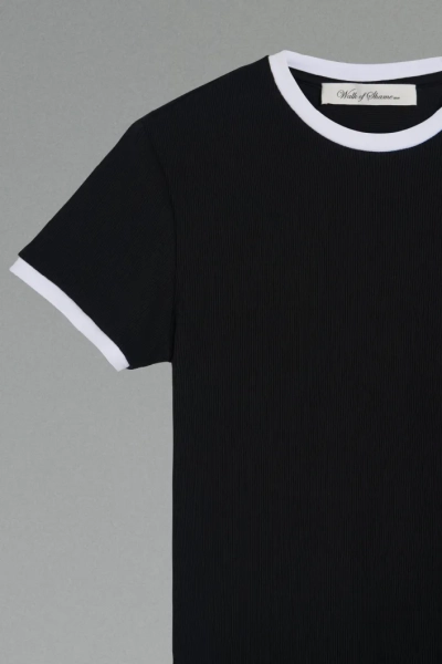 Футболка женская c кантами WALK OF SHAME, цвет: Черный, TSH033/SS25 купить онлайн