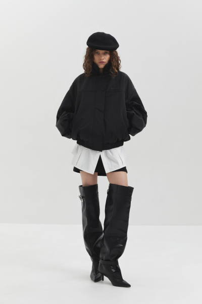 Бомбер укороченный marte, цвет: Черный,  купить онлайн