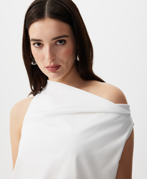 Топ с горловиной "качели" GLVR, цвет: белый, 126G21GAC1003 купить онлайн