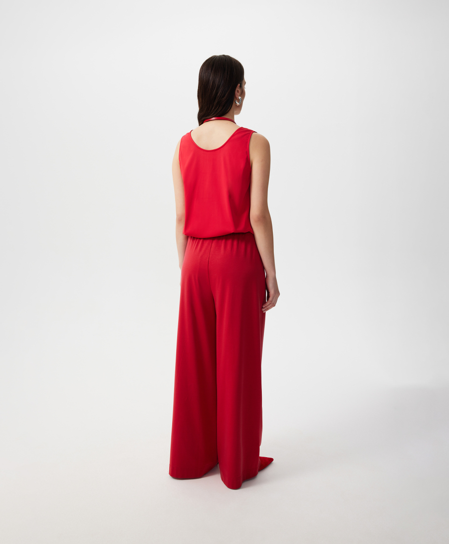 Брюки с поясом на резинке GLVR, цвет: красный, 126G25GAC5603 купить онлайн