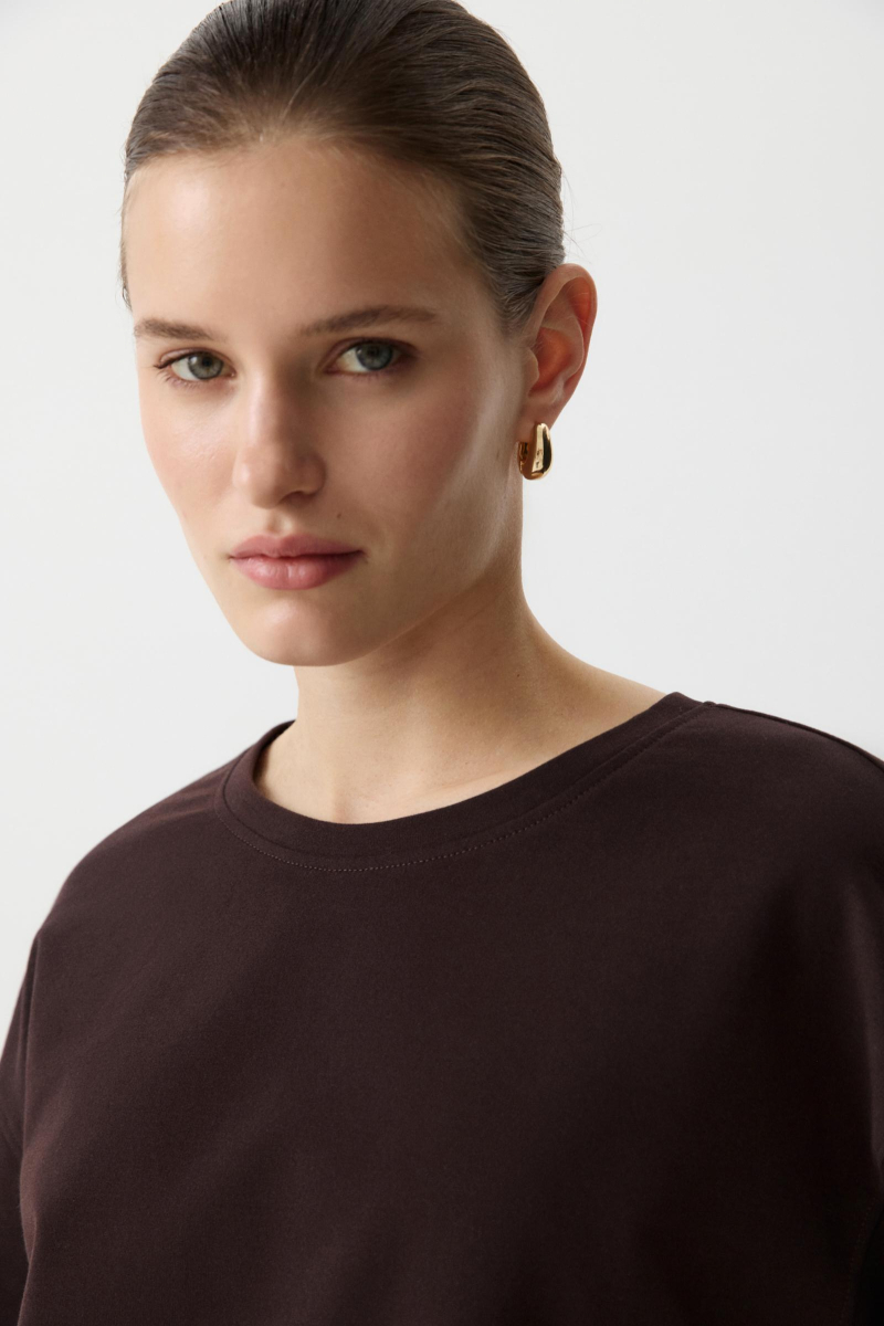 Лонгслив с широкими рукавами Charmstore, цвет: коричневый, 205-52158-551 купить онлайн