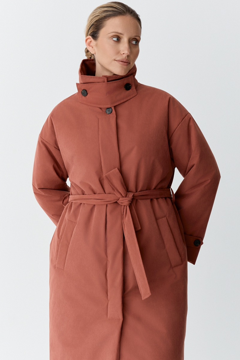 Пальто однобортное утепленное Ricoco, цвет: красный, 7012/1 купить онлайн