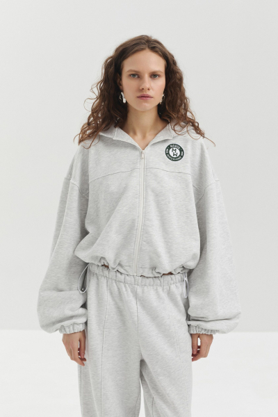 Худи из футера marte, цвет: серый,  купить онлайн