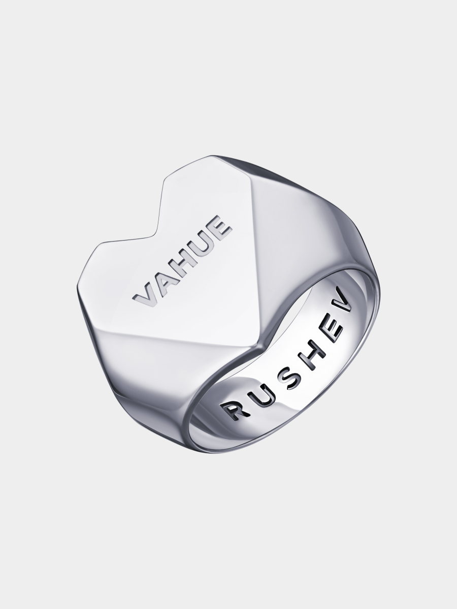 Кольцо-печатка RUSHEV, цвет: Серебряный, RSHV_RING_LS купить онлайн