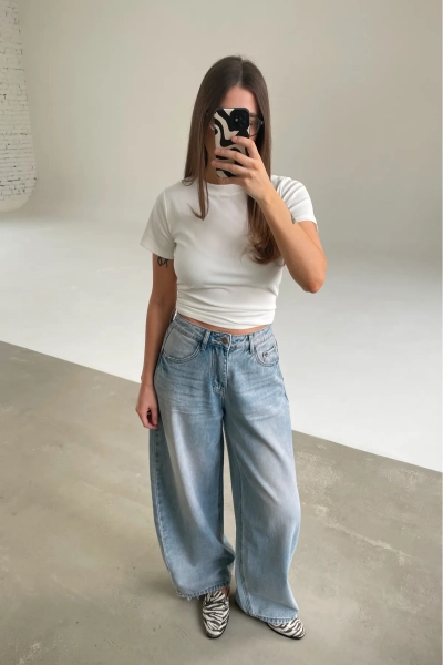 Джинсы Багги Erist store, цвет: голубой, НФ-00003300 купить онлайн