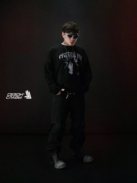 Лонгслив «Русский рок» СЕЗОН СЛАВЫ, цвет: Черный, 0409GT240202 купить онлайн