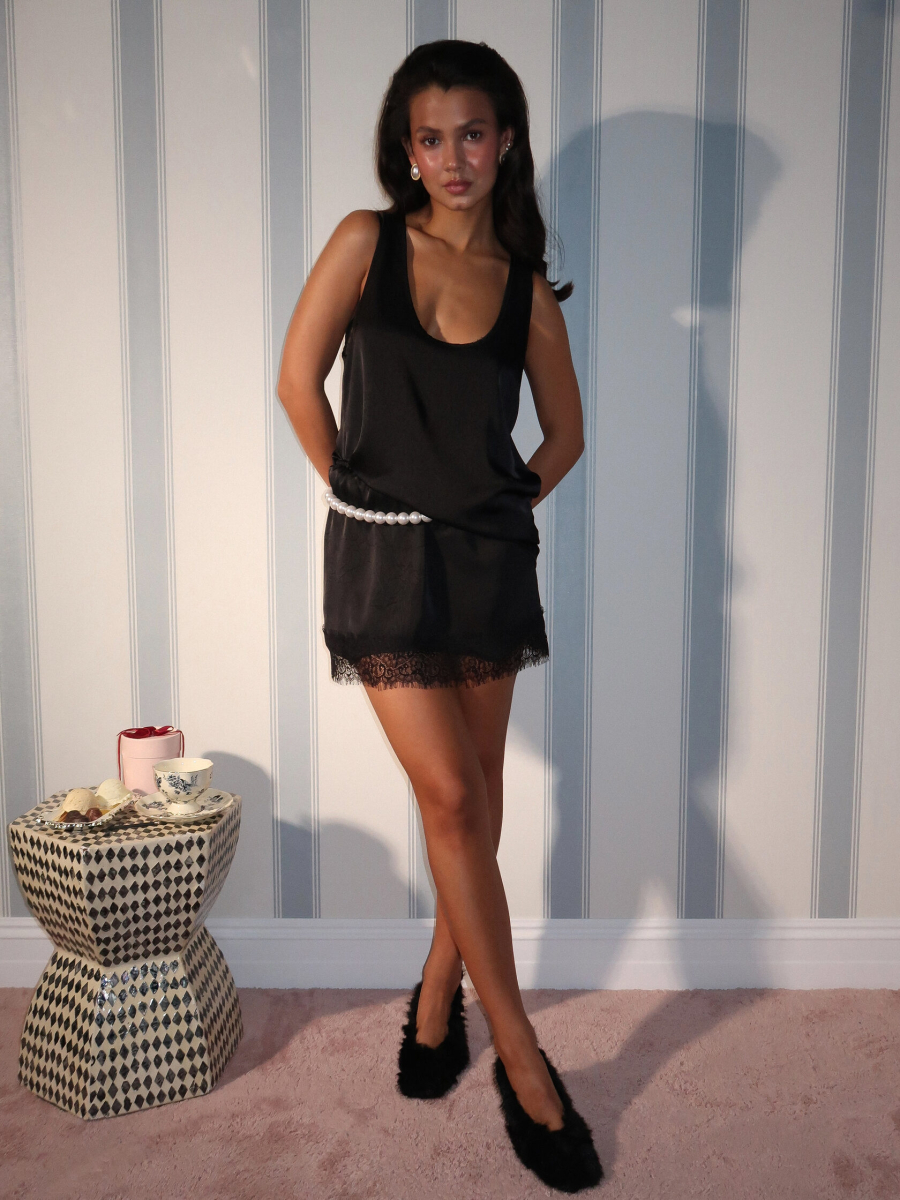 Юбка-мини с кружевом MIARTLAND, цвет: Черный, НФ-00000829 купить онлайн