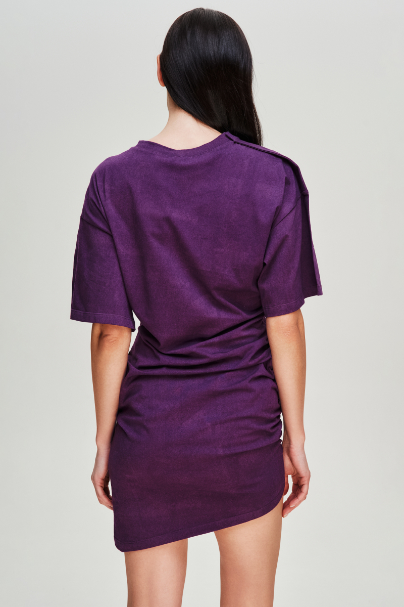 Платье мини асимметричное Label .B, цвет: фиолетовый,  купить онлайн