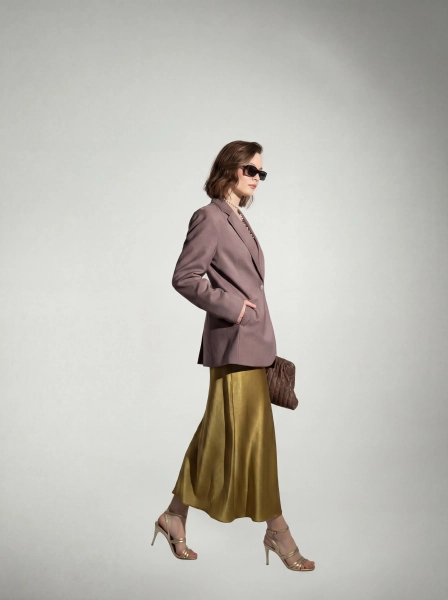 Жакет с поясом на одной стороне SAGAS, цвет: коричневый, 3100303 купить онлайн